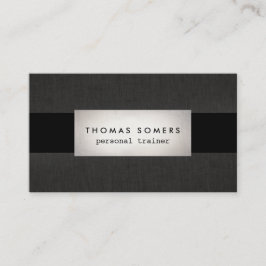 クールフェイクモダン銀パーソナルトレーナー 名刺