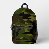 クールフェイク布グリーン迷彩柄軍隊 プリントバックパック (正面)