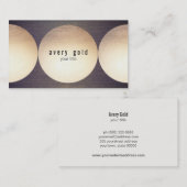 クールフェイク金ユニーク箔サークルウッドモダン 名刺 (正面/裏面)