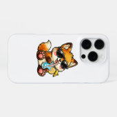 クールフォックスドリンク iPhoneケース (裏面横)