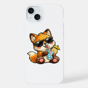 クールフォックスドリンク iPhone 15 PLUSケース