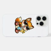 クールフォックスドリンク iPhoneケース (裏面横)