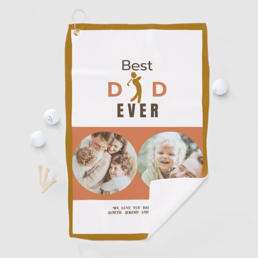 クールフォトプモダンローファー最高のパパEver Faters Day ゴルフタオル (インサイチュ)