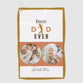 クールフォトプモダンローファー最高のパパEver Faters Day ゴルフタオル (正面)