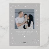 クールフレークス ホイル ハッピー ニュー イヤー フォト カード (裏面)