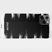 クールブラシ絵を描スの背景カスタマイズ名 iPhoneケース (裏面横)