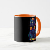 クールブラックキャットゲーマーハロウィン不気味デザイン マグカップ (正面右)