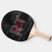 クールブラックプレイヤーのモノグラム(名前+イニシャル) 卓球ラケット (横)
