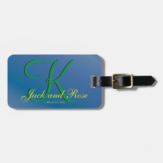 クールブルーベリーファブバジェット ラゲッジタグ (正面横)