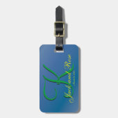 クールブルーベリーファブバジェット ラゲッジタグ (正面縦)