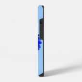 クールブルーマリーゴールド iPhoneケース (左側面)