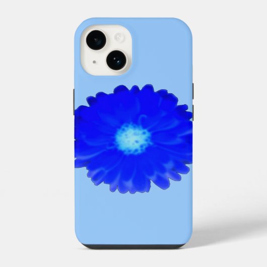 クールブルーマリーゴールド iPhoneケース (裏面)