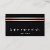 クールプロフェッショナルバラ金ゴールドブラックストライプ 名刺 (正面)