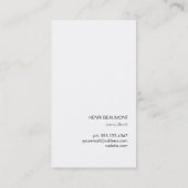 クールプロフェッショナルモダンモノグラム灰色と銀 名刺 (裏面)