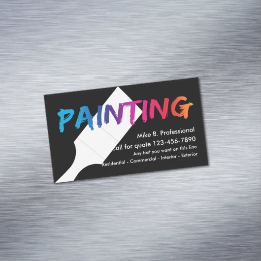 クールプロフェッショナル画家の磁気名刺 マグネット名刺 (インサイチュ)