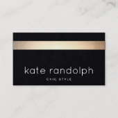 クールプロフェッショナル金ゴールドブストライプのラック 名刺 (正面)