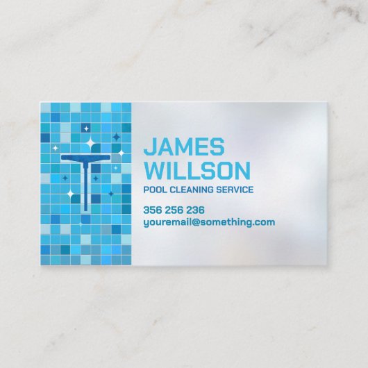 クールプロフェッショナル・プールのクリーニング・サービス 名刺 (正面)