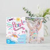 クールプール誕生日写真招待状 招待状 (スタンド正面)