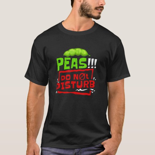 クールベジタリアングッズ エンドウ豆   ヴィーガン Tシャツ (正面)