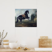 クールベットを演じる黒い馬 ポスター (キッチン)