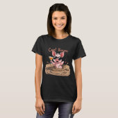 "クールベーコン" サングラスの子豚 Tシャツ (正面フル)