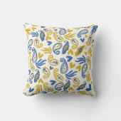 クールペイズリーとハート クッション (正面)