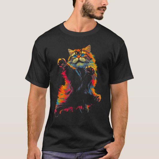 クールペルシャ猫 Tシャツ (正面)