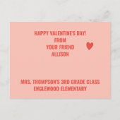 クールペンギン – かわいい教室バレンタイン ポストカード (裏面)