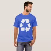 クールホワイトのリサイクルマーク Tシャツ (正面フル)