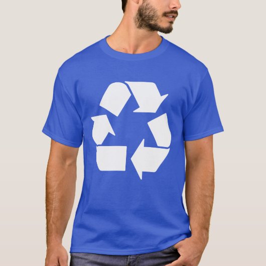 クールホワイトのリサイクルマーク Tシャツ (正面)