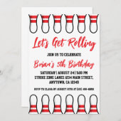 クールボーリングパーティの招待状 招待状 (正面/裏面)