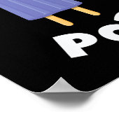 クールポップ・アートのおもしろい父親の日クールパパジョークパパG ポスター (角)