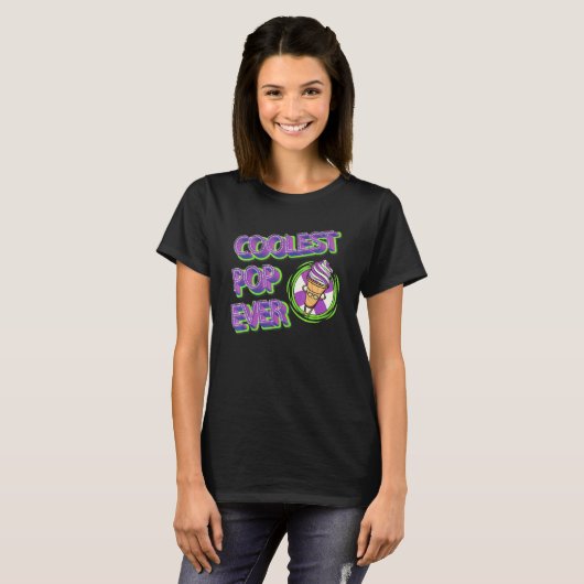 クールポップ・アートのアイスクリーム Tシャツ (正面フル)