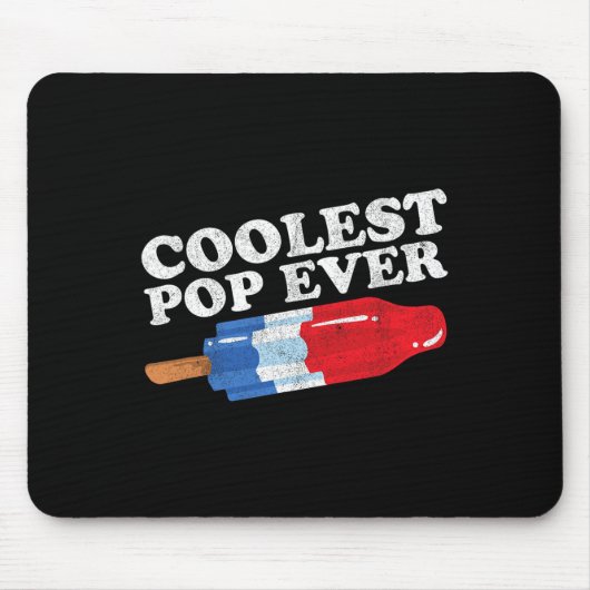 クールポップ・アートのレトロ爆弾おもしろい父親 マウスパッド (正面)