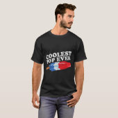 クールポップ・アートのレトロ爆弾おもしろい父親 Tシャツ (正面フル)