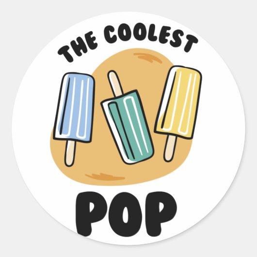 クールポップ・アートの ラウンドシール (正面)