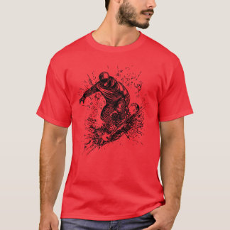 クールマウンテンスポーツ ジャンプ スタイル スノーボード ムーブ ret tシャツ