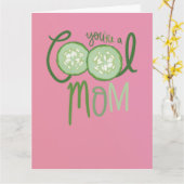 クールママのための母の日の折りたたみ式グリーティングカード カード (黄色い花)