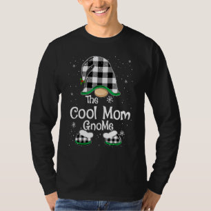 クールママグノームバッファローチェックマッチングファミリーデザインのクリスマス Tシャツ