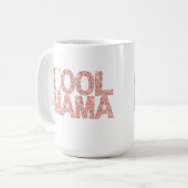 クールママタイポグラフィハート コーヒーマグカップ (正面左)