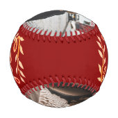 クールママハンドレタリングマザーレッド写真 野球ボール (裏面)