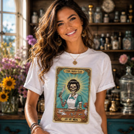 クールママ倶楽部 薬やめます 面白い スケルトン タロット Tシャツ