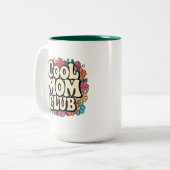 クールママClub Mug -おもしろい母の日の贈り物 ツートーンマグカップ (正面左)