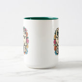 クールママClub Mug -おもしろい母の日の贈り物 ツートーンマグカップ (中央)