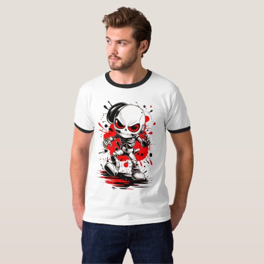 クールマンガロボット骨格Tシャツ Tシャツ (正面フル)