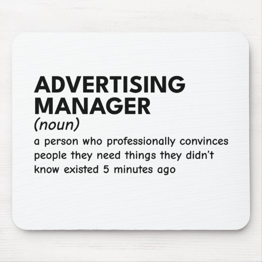クールマーケティングマネージャの定義 マウスパッド (正面)