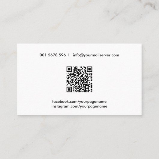 クールミニマルフィットネス 名刺 (裏面)