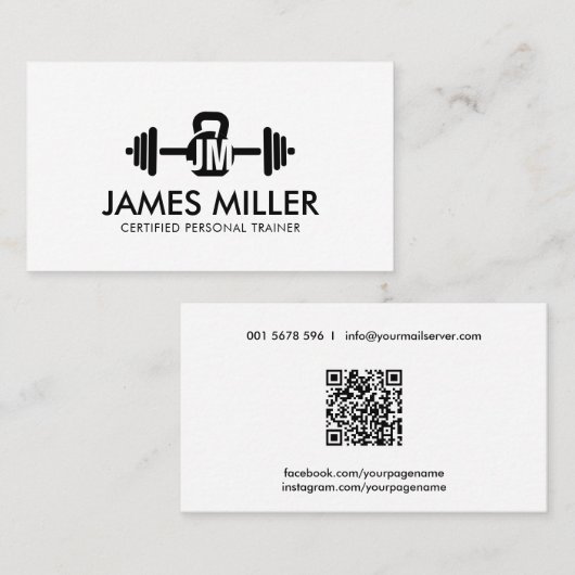 クールミニマルフィットネス 名刺 (正面/裏面)
