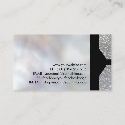 クールミニマルWindow Cleaning Services 名刺 (裏面)