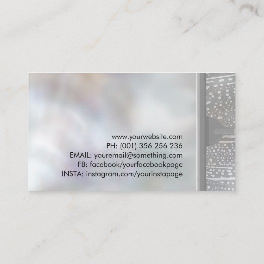 クールミニマルWindow Cleaning Services 名刺 (裏面)